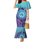 Australia Indigenous Mermaid Dress Suicide Prevention Month Ribbon Aboriginal Art