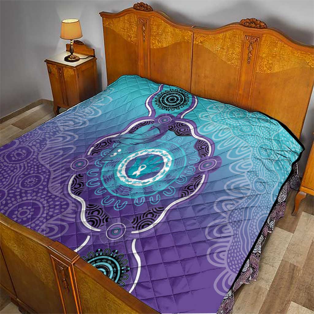 Australia Indigenous Quilt Suicide Prevention Month Ribbon Aboriginal Art