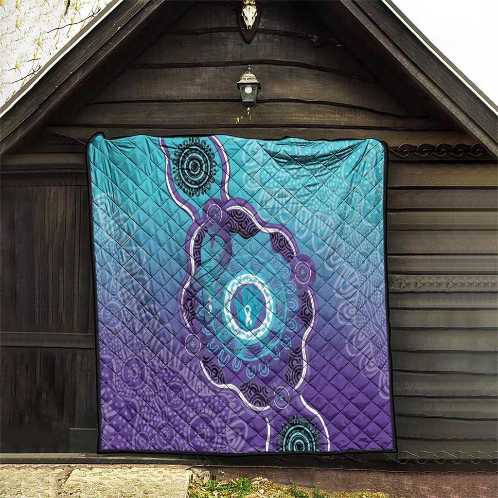 Australia Indigenous Quilt Suicide Prevention Month Ribbon Aboriginal Art