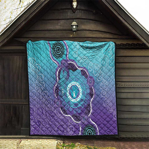 Australia Indigenous Quilt Suicide Prevention Month Ribbon Aboriginal Art