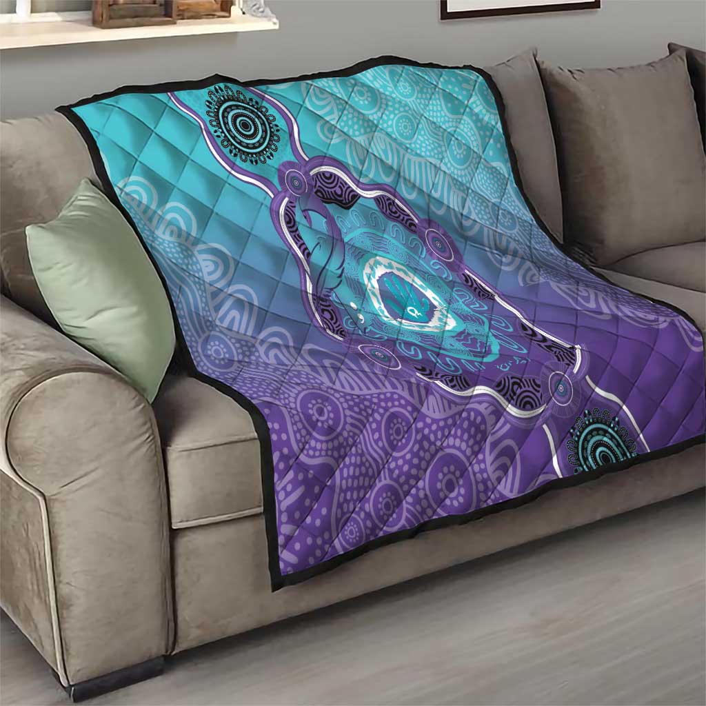 Australia Indigenous Quilt Suicide Prevention Month Ribbon Aboriginal Art