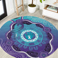 Australia Indigenous Round Carpet Suicide Prevention Month Ribbon Aboriginal Art