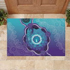 Australia Indigenous Rubber Doormat Suicide Prevention Month Ribbon Aboriginal Art