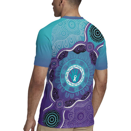 Australia Indigenous Rugby Jersey Suicide Prevention Month Ribbon Aboriginal Art