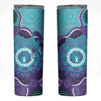Australia Indigenous Skinny Tumbler Suicide Prevention Month Ribbon Aboriginal Art