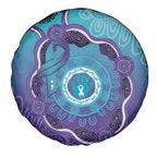 Australia Indigenous Spare Tire Cover Suicide Prevention Month Ribbon Aboriginal Art