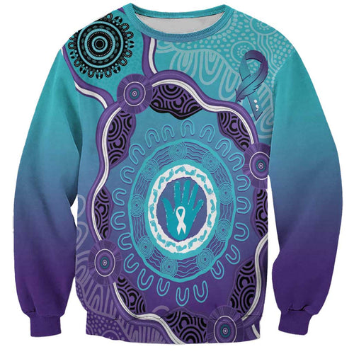 Australia Indigenous Sweatshirt Suicide Prevention Month Ribbon Aboriginal Art