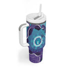 Australia Indigenous Tumbler With Handle Suicide Prevention Month Ribbon Aboriginal Art