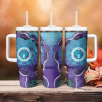 Australia Indigenous Tumbler With Handle Suicide Prevention Month Ribbon Aboriginal Art