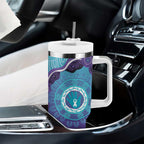 Australia Indigenous Tumbler With Handle Suicide Prevention Month Ribbon Aboriginal Art
