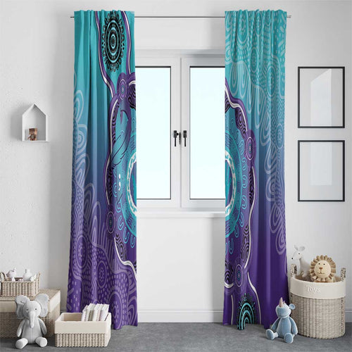Australia Indigenous Window Curtain Suicide Prevention Month Ribbon Aboriginal Art