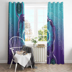 Australia Indigenous Window Curtain Suicide Prevention Month Ribbon Aboriginal Art