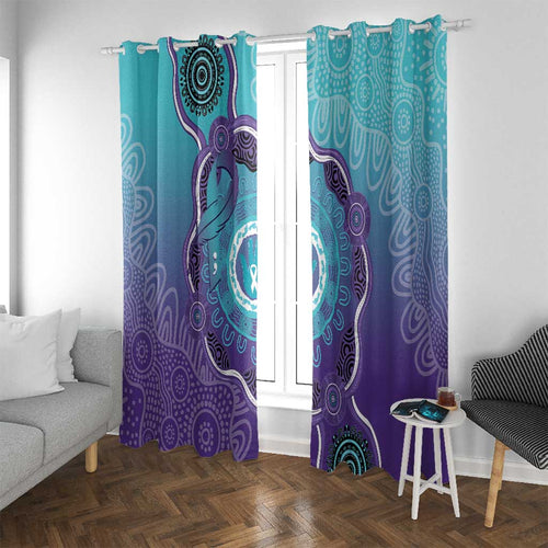 Australia Indigenous Window Curtain Suicide Prevention Month Ribbon Aboriginal Art
