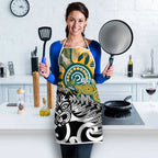New Zealand Australia Rugby Apron Wallabies Aboriginal All Black Maori Tiki Together - Aussie Hoodie