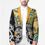 New Zealand Australia Rugby Custom Blazer Wallabies Aboriginal All Black Maori Tiki Together - Aussie Hoodie