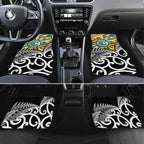 New Zealand Australia Rugby Car Mats Wallabies Aboriginal All Black Maori Tiki Together - Aussie Hoodie