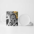 New Zealand Australia Rugby Ceramic Mug Wallabies Aboriginal All Black Maori Tiki Together - Aussie Hoodie