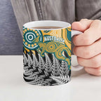 New Zealand Australia Rugby Ceramic Mug Wallabies Aboriginal All Black Maori Tiki Together - Aussie Hoodie