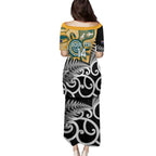 New Zealand Australia Rugby Custom Family Matching Puletasi and Hawaiian Shirt Wallabies Aboriginal All Black Maori Tiki Together - Aussie Hoodie