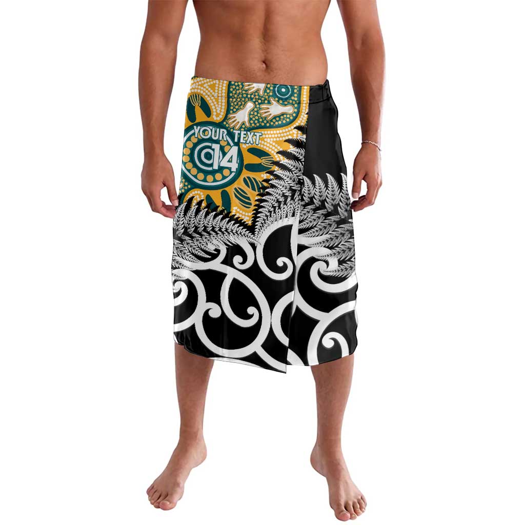 New Zealand Australia Rugby Custom Lavalava Wallabies Aboriginal All Black Maori Tiki Together - Aussie Hoodie