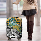 New Zealand Australia Rugby Luggage Cover Wallabies Aboriginal All Black Maori Tiki Together - Aussie Hoodie