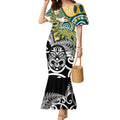 New Zealand Australia Rugby Custom Mermaid Dress Wallabies Aboriginal All Black Maori Tiki Together - Aussie Hoodie