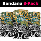 New Zealand Australia Rugby Neck Gaiter Wallabies Aboriginal All Black Maori Tiki Together - Aussie Hoodie