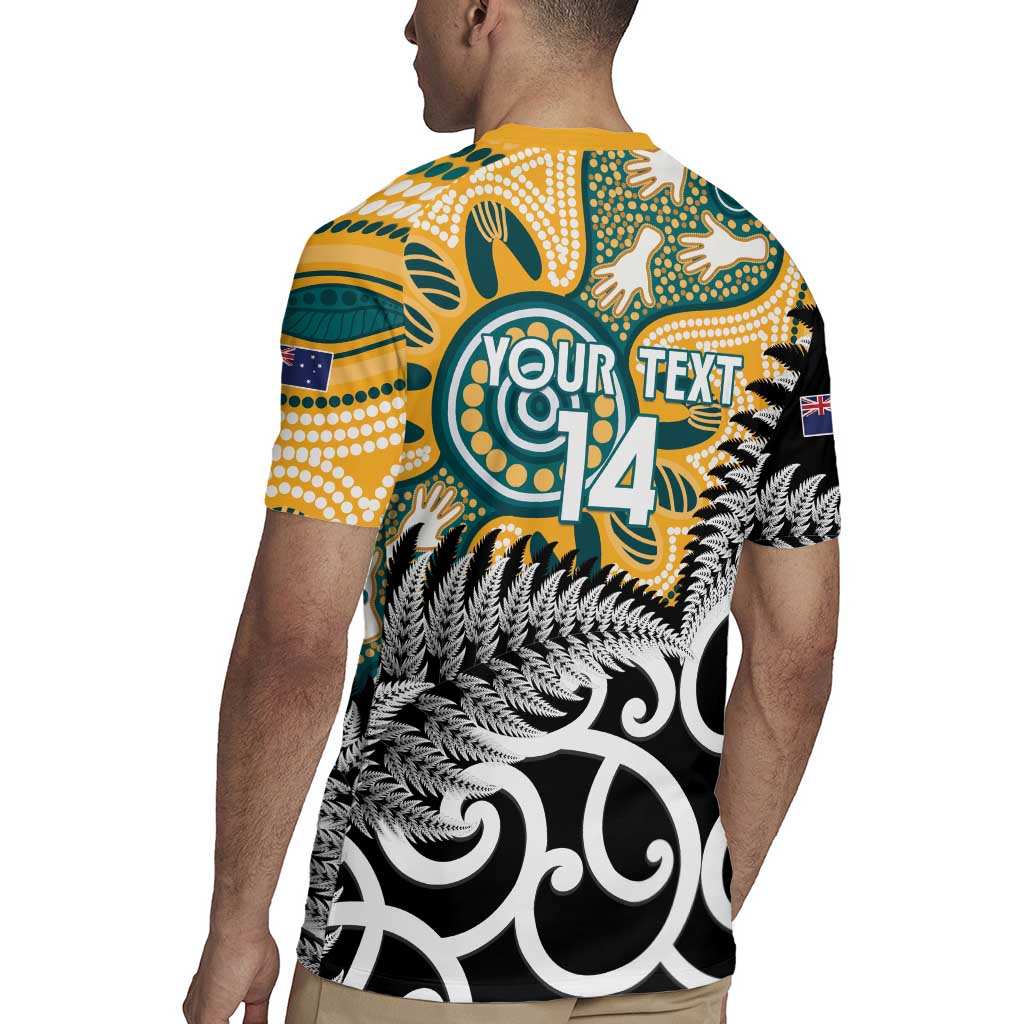 New Zealand Australia Rugby Custom Rugby Jersey Wallabies Aboriginal All Black Maori Tiki Together - Aussie Hoodie