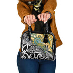 New Zealand Australia Rugby Shoulder Handbag Wallabies Aboriginal All Black Maori Tiki Together - Aussie Hoodie