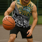 New Zealand Australia Rugby Custom Sleeveless Hoodie Wallabies Aboriginal All Black Maori Tiki Together - Aussie Hoodie