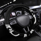 New Zealand Australia Rugby Steering Wheel Cover Wallabies Aboriginal All Black Maori Tiki Together - Aussie Hoodie