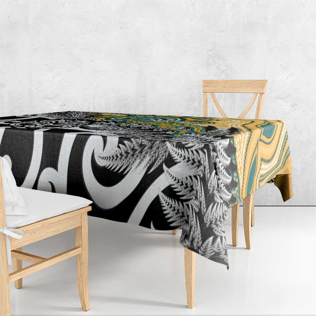 New Zealand Australia Rugby Tablecloth Wallabies Aboriginal All Black Maori Tiki Together - Aussie Hoodie
