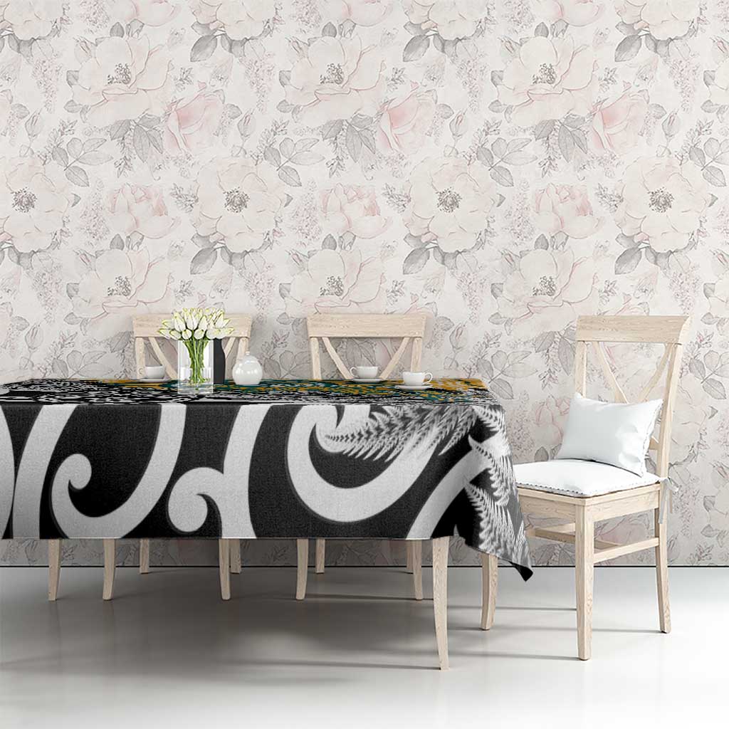 New Zealand Australia Rugby Tablecloth Wallabies Aboriginal All Black Maori Tiki Together - Aussie Hoodie