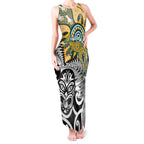 New Zealand Australia Rugby Custom Tank Maxi Dress Wallabies Aboriginal All Black Maori Tiki Together - Aussie Hoodie