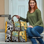 New Zealand Australia Rugby Travel Bag Wallabies Aboriginal All Black Maori Tiki Together - Aussie Hoodie
