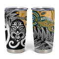 New Zealand Australia Rugby Tumbler Cup Wallabies Aboriginal All Black Maori Tiki Together - Aussie Hoodie