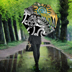 New Zealand Australia Rugby Umbrella Wallabies Aboriginal All Black Maori Tiki Together - Aussie Hoodie