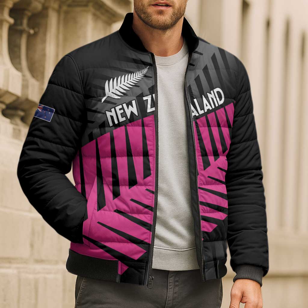 New Zealand Silver Fern Rugby Custom Bomber Puffer Jacket 2025 All Black Go Champions - Aussie Hoodie