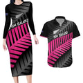 New Zealand Silver Fern Rugby Custom Couples Matching Long Sleeve Bodycon Dress and Hawaiian Shirt 2025 All Black Go Champions - Aussie Hoodie