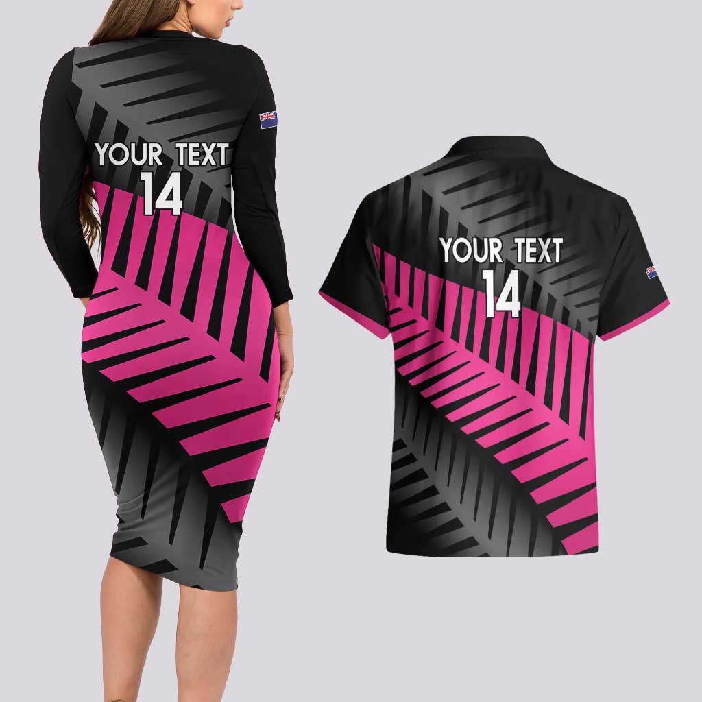 New Zealand Silver Fern Rugby Custom Couples Matching Long Sleeve Bodycon Dress and Hawaiian Shirt 2025 All Black Go Champions - Aussie Hoodie