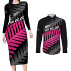 New Zealand Silver Fern Rugby Custom Couples Matching Long Sleeve Bodycon Dress and Long Sleeve Button Shirt 2025 All Black Go Champions - Aussie Hoodie