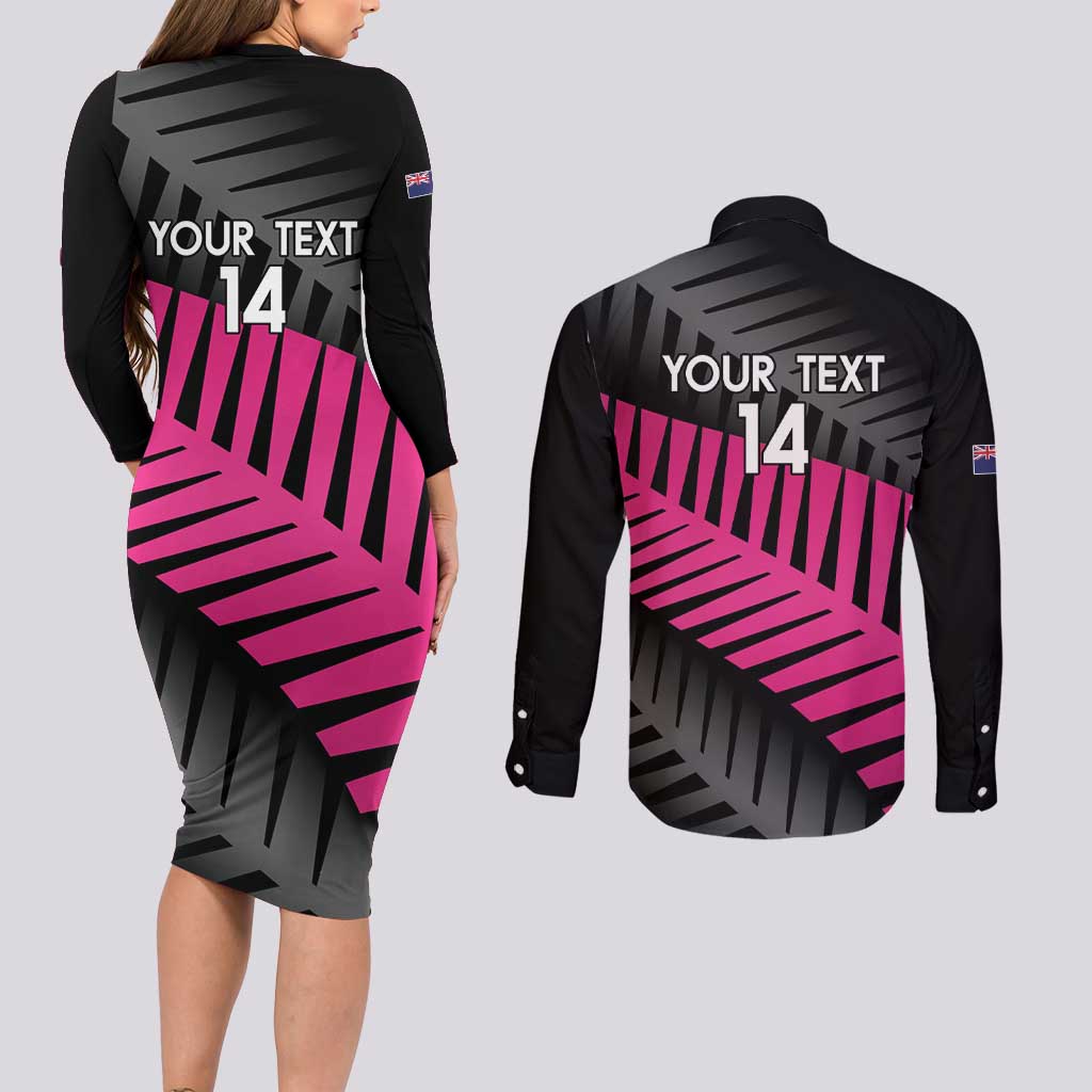 New Zealand Silver Fern Rugby Custom Couples Matching Long Sleeve Bodycon Dress and Long Sleeve Button Shirt 2025 All Black Go Champions - Aussie Hoodie
