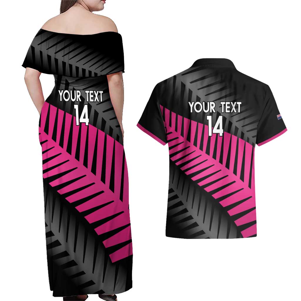 New Zealand Silver Fern Rugby Custom Couples Matching Off Shoulder Maxi Dress and Hawaiian Shirt 2025 All Black Go Champions - Aussie Hoodie