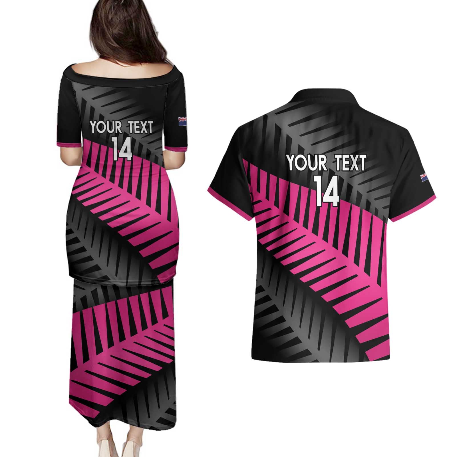 New Zealand Silver Fern Rugby Custom Couples Matching Puletasi and Hawaiian Shirt 2025 All Black Go Champions - Aussie Hoodie