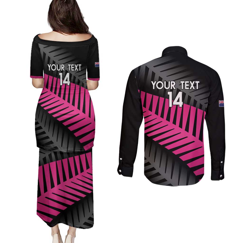 New Zealand Silver Fern Rugby Custom Couples Matching Puletasi and Long Sleeve Button Shirt 2025 All Black Go Champions - Aussie Hoodie