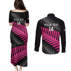 New Zealand Silver Fern Rugby Custom Couples Matching Puletasi and Long Sleeve Button Shirt 2025 All Black Go Champions - Aussie Hoodie