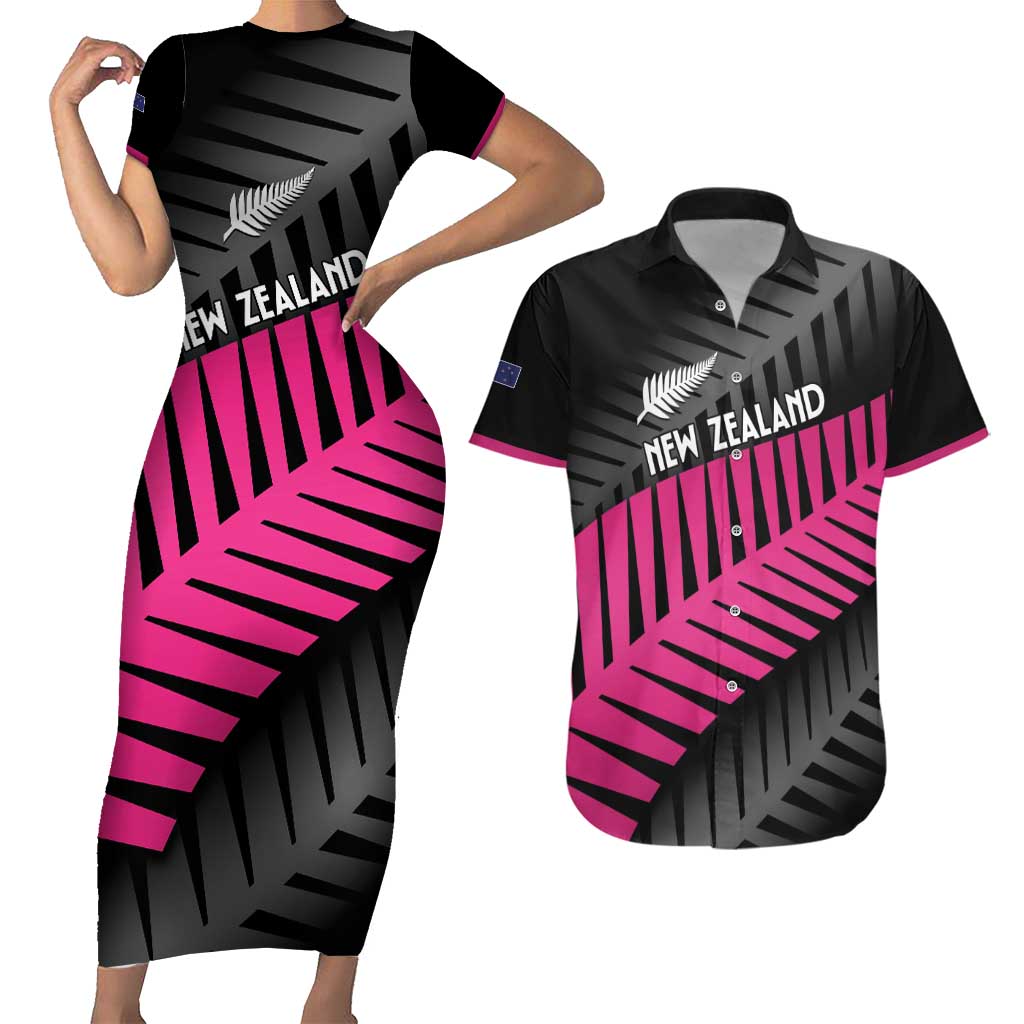 New Zealand Silver Fern Rugby Custom Couples Matching Short Sleeve Bodycon Dress and Hawaiian Shirt 2025 All Black Go Champions - Aussie Hoodie