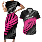 New Zealand Silver Fern Rugby Custom Couples Matching Short Sleeve Bodycon Dress and Hawaiian Shirt 2025 All Black Go Champions - Aussie Hoodie