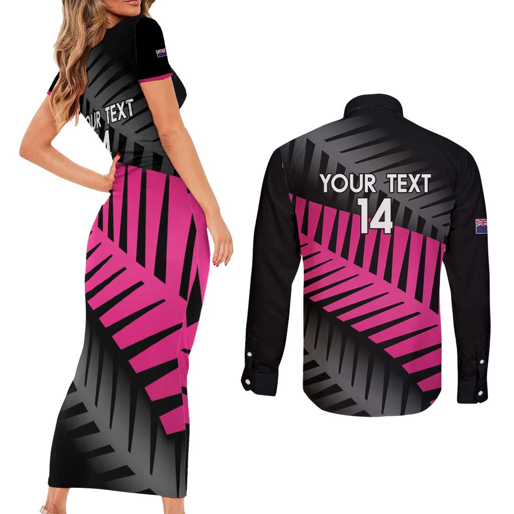New Zealand Silver Fern Rugby Custom Couples Matching Short Sleeve Bodycon Dress and Long Sleeve Button Shirt 2025 All Black Go Champions - Aussie Hoodie