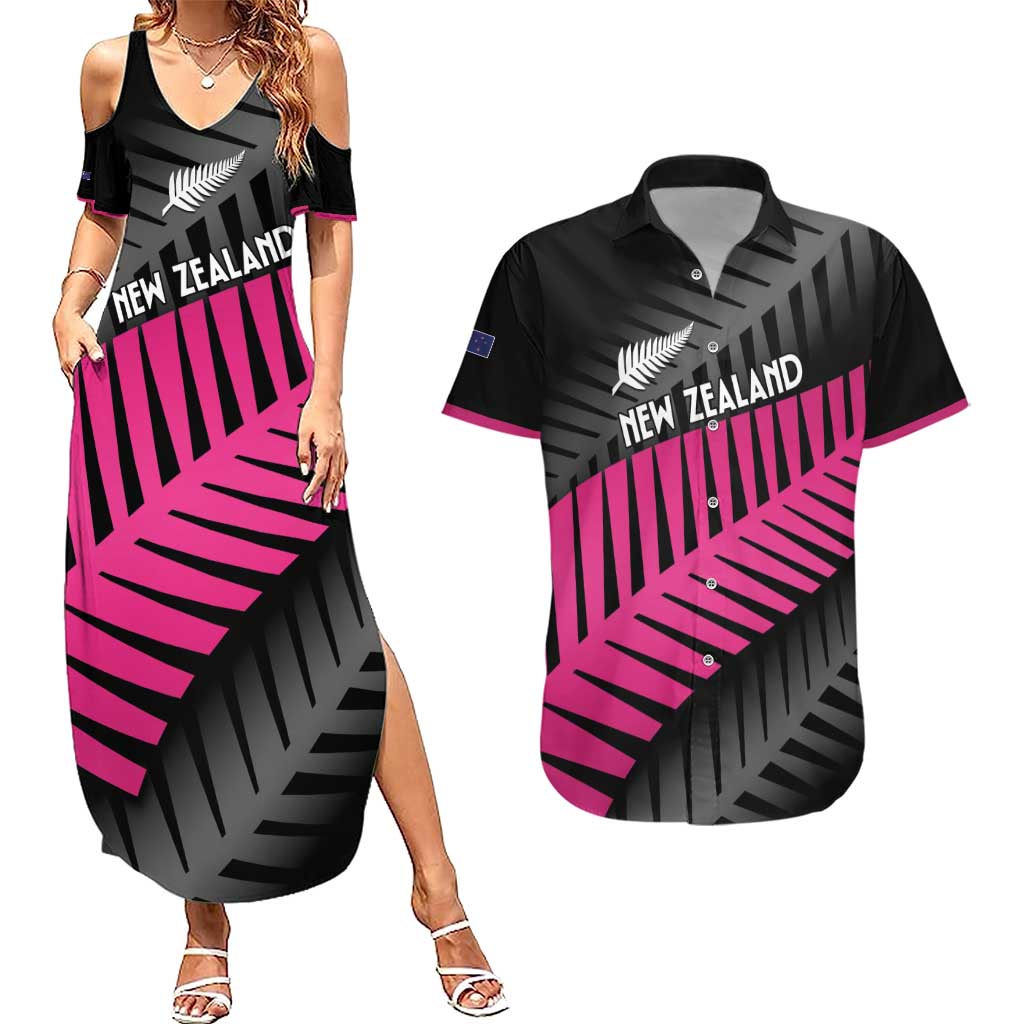 New Zealand Silver Fern Rugby Custom Couples Matching Summer Maxi Dress and Hawaiian Shirt 2025 All Black Go Champions - Aussie Hoodie